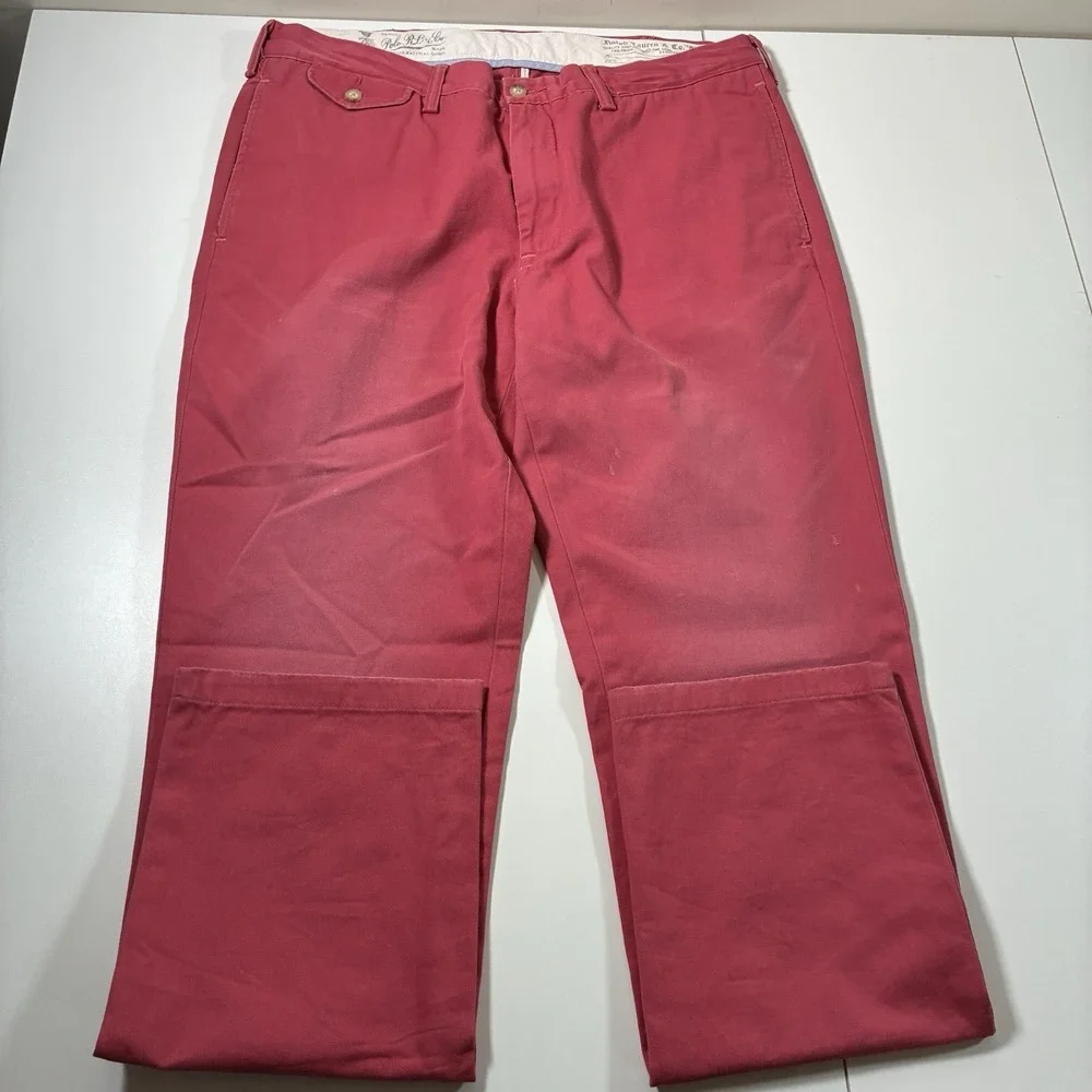 Rare‎ Vintage Polo Ralph Lauren Pants 36x32 Distressed Relaxed Baggy Chino 90s